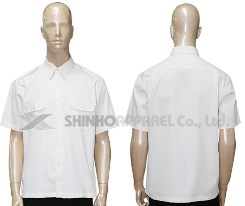 SHN-160 기능성 백색 웨스턴 남방 셔츠