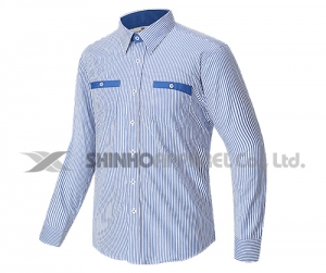 SHN-908 블루 스트라이프 남방 셔츠