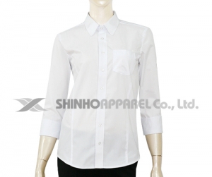 SHN-0282ㅣ백색 7부 스판 남방 셔츠