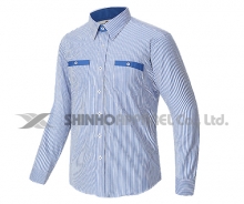 SHN-908 블루 스트라이프 남방 셔츠