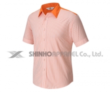 SHN-915ㅣ오렌지스트라이프 남방 셔츠